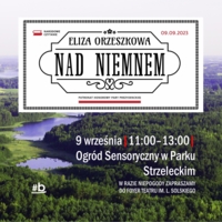 Plakat "Narodowego Czytania" w Ogrodzie Sensorycznym